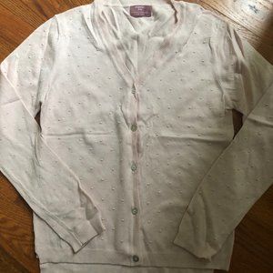 MANGO KIDS Girls' Size 11-12 Light Pink Cardigan